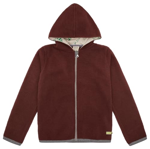 loud + proud Bio-Wollfleece-Jacke mit Kapuze, GOTS zertifiziert von loud + proud