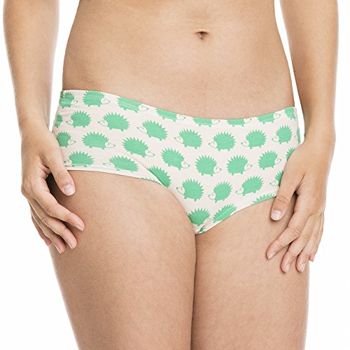 loud + proud Damen Panties Organic Cotton, GOTS, Animalprint, Gr. 36, Grün (Verde ve) von loud + proud