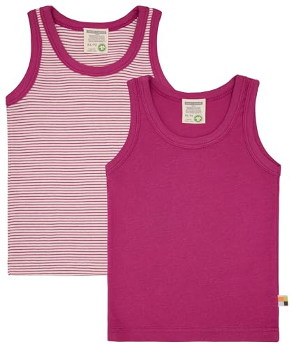 loud + proud Doppelpack Kinder Unterhemd, Tanktop, Feinripp aus Bio Baumwolle und GOTS Zertifiziert von loud + proud