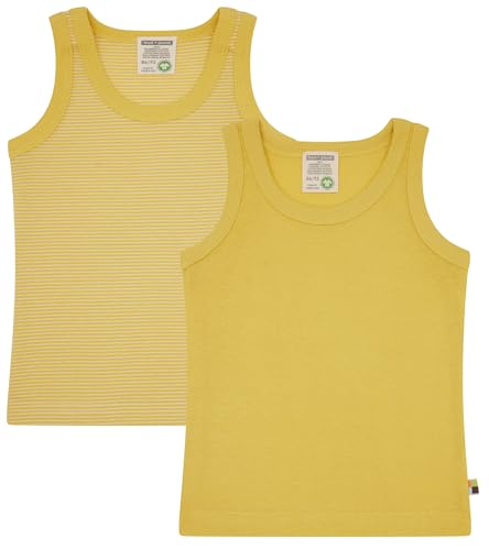 loud + proud Doppelpack Kinder Unterhemd, Tanktop, Feinripp aus Bio Baumwolle und GOTS Zertifiziert von loud + proud