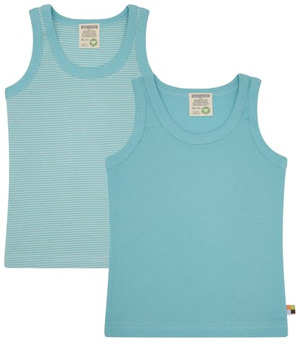 loud + proud Doppelpack Kinder Unterhemd, Tanktop, Feinripp aus Bio Baumwolle und GOTS Zertifiziert von loud + proud