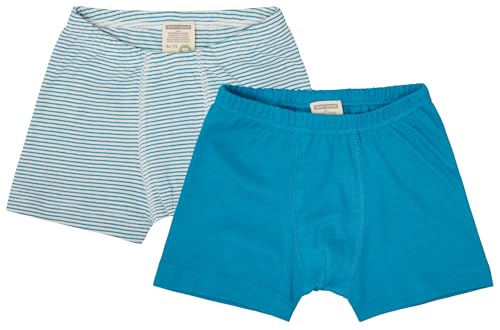 loud + proud Doppelpack Kinder Unterhosen Boxer, Feinripp aus Bio Baumwolle und GOTS Zertifiziert von loud + proud