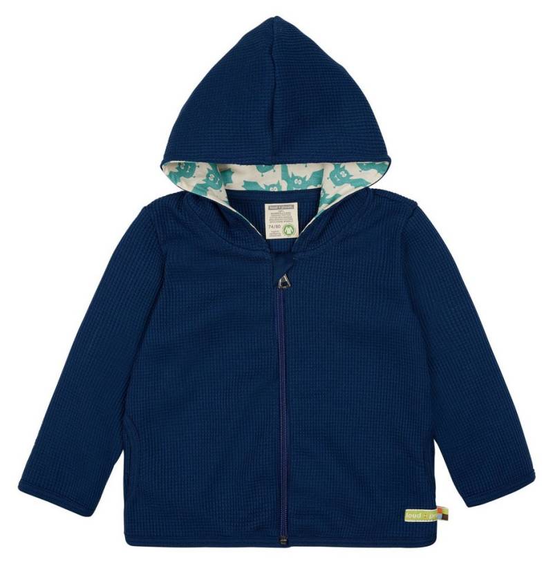 loud + proud Kapuzensweatjacke in Waffeloptik Bio Baumwolle, GOTS von loud + proud