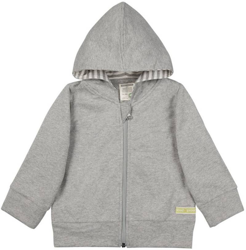 loud + proud Kapuzensweatjacke einfarbig Bio Baumwolle, GOTS von loud + proud