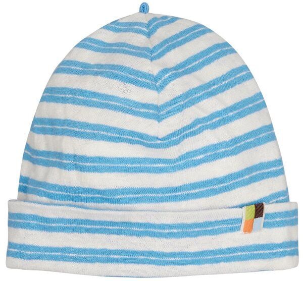 loud + proud Kinder Mütze Streifen mit Leinen, GOTS-zertifiziert von loud + proud
