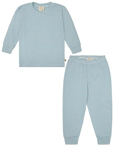 loud + proud Kinder Schlafanzug Pyjama, Streifen aus Bio Baumwolle und GOTS Zertifiziert von loud + proud