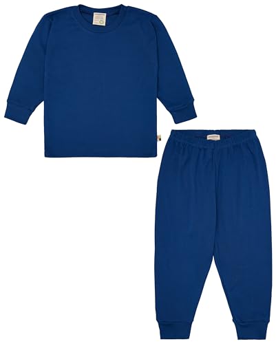 loud + proud Kinder Schlafanzug Pyjama, Uni aus Bio Baumwolle und GOTS Zertifiziert von loud + proud