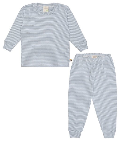 loud + proud Babys & Kinder Schlafanzug, Pyjama Streifen aus Feinripp, GOTS-zertifiziert von loud + proud