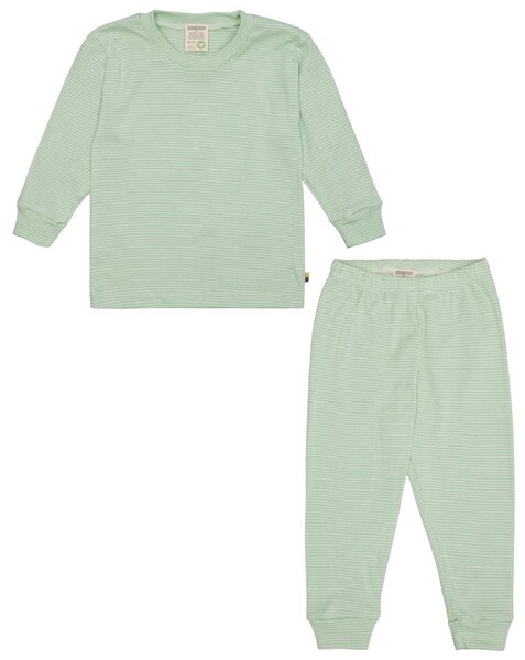 loud + proud Babys & Kinder Schlafanzug, Pyjama Streifen aus Feinripp, GOTS-zertifiziert von loud + proud