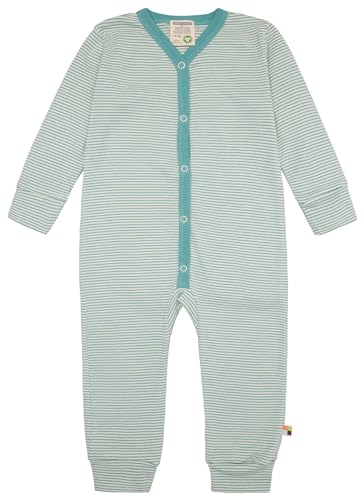 loud + proud Kinder Schlafoverall Streifen aus Feinripp aus Bio Baumwolle und GOTS Zertifiziert von loud + proud