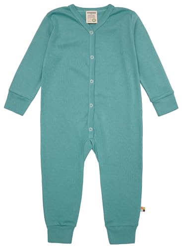 loud + proud Kinder Schlafoverall Uni aus Feinripp aus Bio Baumwolle und GOTS Zertifiziert von loud + proud