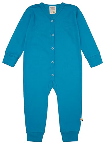 loud + proud Kinder Schlafoverall Uni aus Feinripp aus Bio Baumwolle und GOTS Zertifiziert von loud + proud