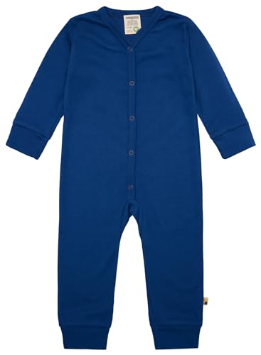 loud + proud Kinder Schlafoverall Uni aus Feinripp aus Bio Baumwolle und GOTS Zertifiziert von loud + proud