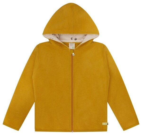loud + proud Kinder Wollfleece-Jacke mit Kapuze, GOTS-zertifiziert von loud + proud