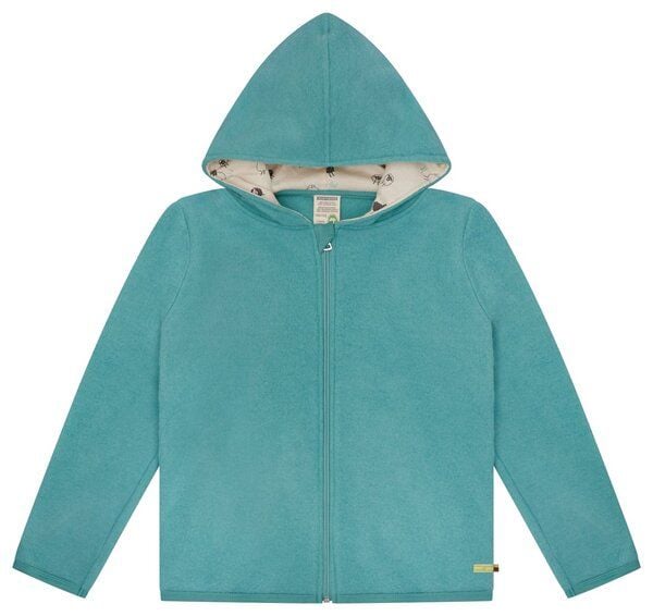 loud + proud Kinder Wollfleece-Jacke mit Kapuze, GOTS-zertifiziert von loud + proud