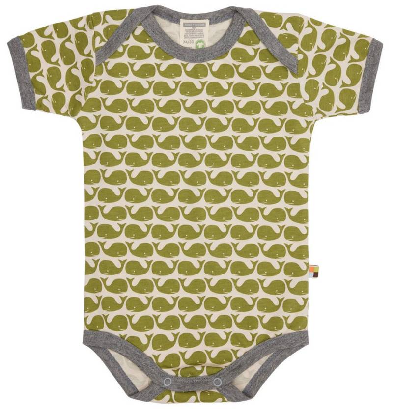 loud + proud Kurzarmbody mit Druckmotiv Wal Bio Baumwolle, GOTS von loud + proud