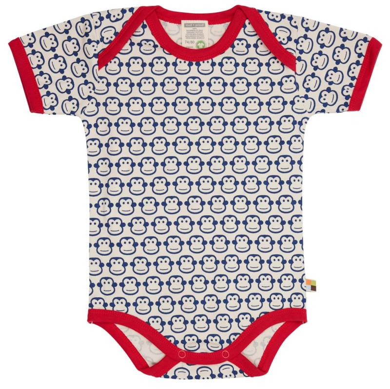 loud + proud Kurzarmbody mit Druckmotiv Affen Bio Baumwolle, GOTS von loud + proud