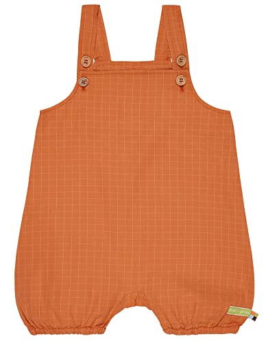 loud + proud Kurze Latzhose aus feinem Karo, GOTS Zertifiziert von loud + proud