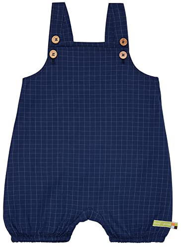 loud + proud Kurze Latzhose aus feinem Karo, GOTS Zertifiziert von loud + proud