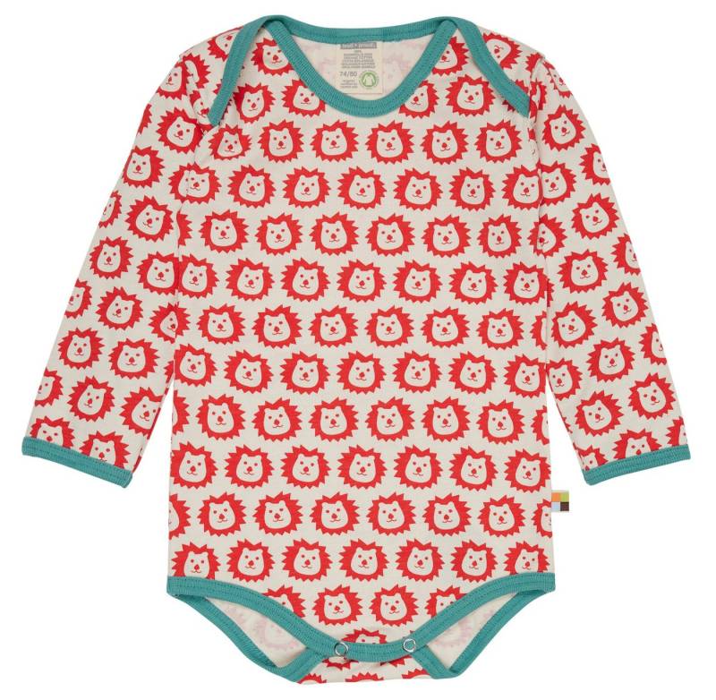 loud + proud Langarmbody mit Tierdruck Bio Baumwolle, GOTS von loud + proud