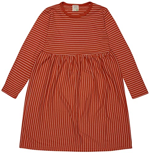 loud + proud Mädchen Derby Rib, GOTS Zertifiziert Kinderkleid, Cinnamon, 134-140 EU von loud + proud