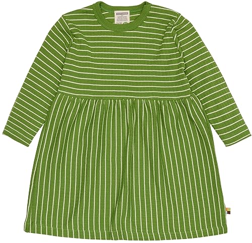 loud + proud Mädchen Derby Rib, GOTS Zertifiziert Kinderkleid, Grass, 74-80 EU von loud + proud