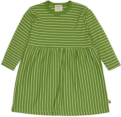 loud + proud Mädchen Derby Rib, GOTS Zertifiziert Kinderkleid, Grass, 86-92 EU von loud + proud