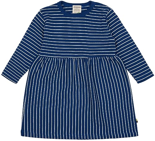 loud + proud Mädchen Derby Rib, GOTS Zertifiziert Kinderkleid, Ultramarine, 122-128 EU von loud + proud