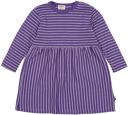 loud + proud Mädchen Derby Rib, GOTS Zertifiziert Kinderkleid, Violet, 74-80 EU von loud + proud