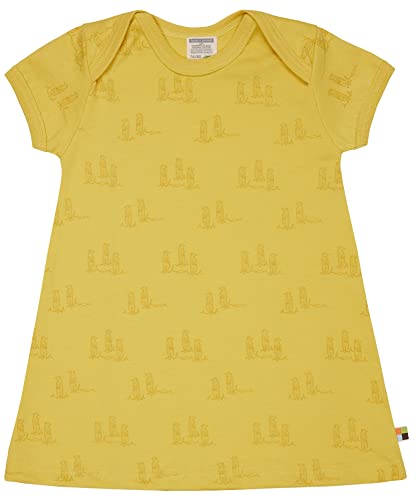 loud + proud Mädchen Druck, GOTS Zertifiziert Kinderkleid, Gold, 110-116 EU von loud + proud