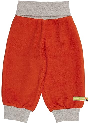 loud + proud Mädchen Fleece, GOTS Zertifiziert Freizeithose, Terracotta, 116 EU von loud + proud