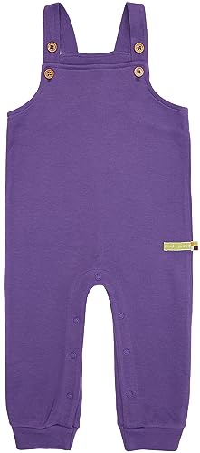 loud + proud Mädchen Interlock, GOTS Zertifiziert Latzhose, Violet, 86-92 EU von loud + proud