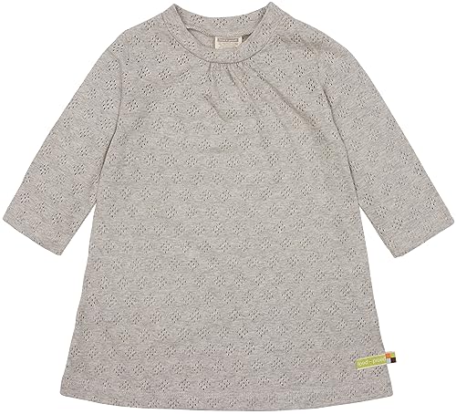 loud + proud Mädchen Jacquard Strick, GOTS Zertifiziert Kinderkleid, Silver, 86-92 EU von loud + proud