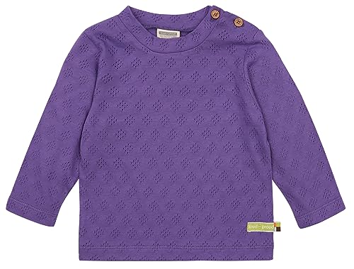 loud + proud Mädchen Jacquard Strick, GOTS Zertifiziert Shirt, Violet, 110-116 EU von loud + proud