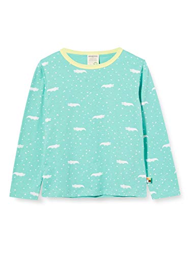 Loud + Proud Mädchen Longsleeve Shirt Allover Print Organic Cotton Langarmshirt, Grün (Mint Min), (Herstellergröße: 74/80) von loud + proud