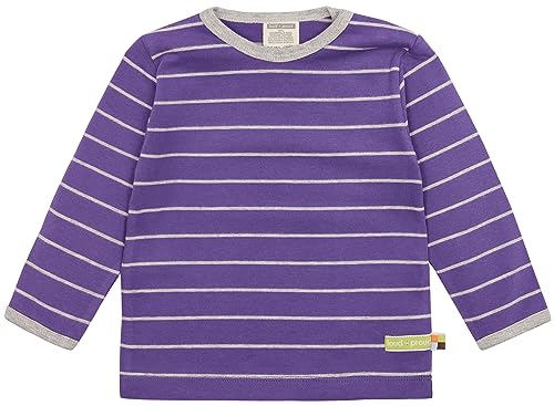 loud + proud Mädchen Ringel, GOTS Zertifiziert Shirt, Violet, 86-92 EU von loud + proud