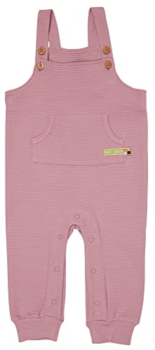 loud + proud Mädchen Rippenstruktur, GOTS Zertifiziert Latzhose, Aster, 74-80 EU von loud + proud