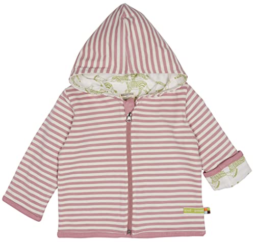 loud + proud Mädchen Zum Wenden Mit Kapuze, Gots Zertifiziert Jacke, Aster, 62-68 EU von loud + proud