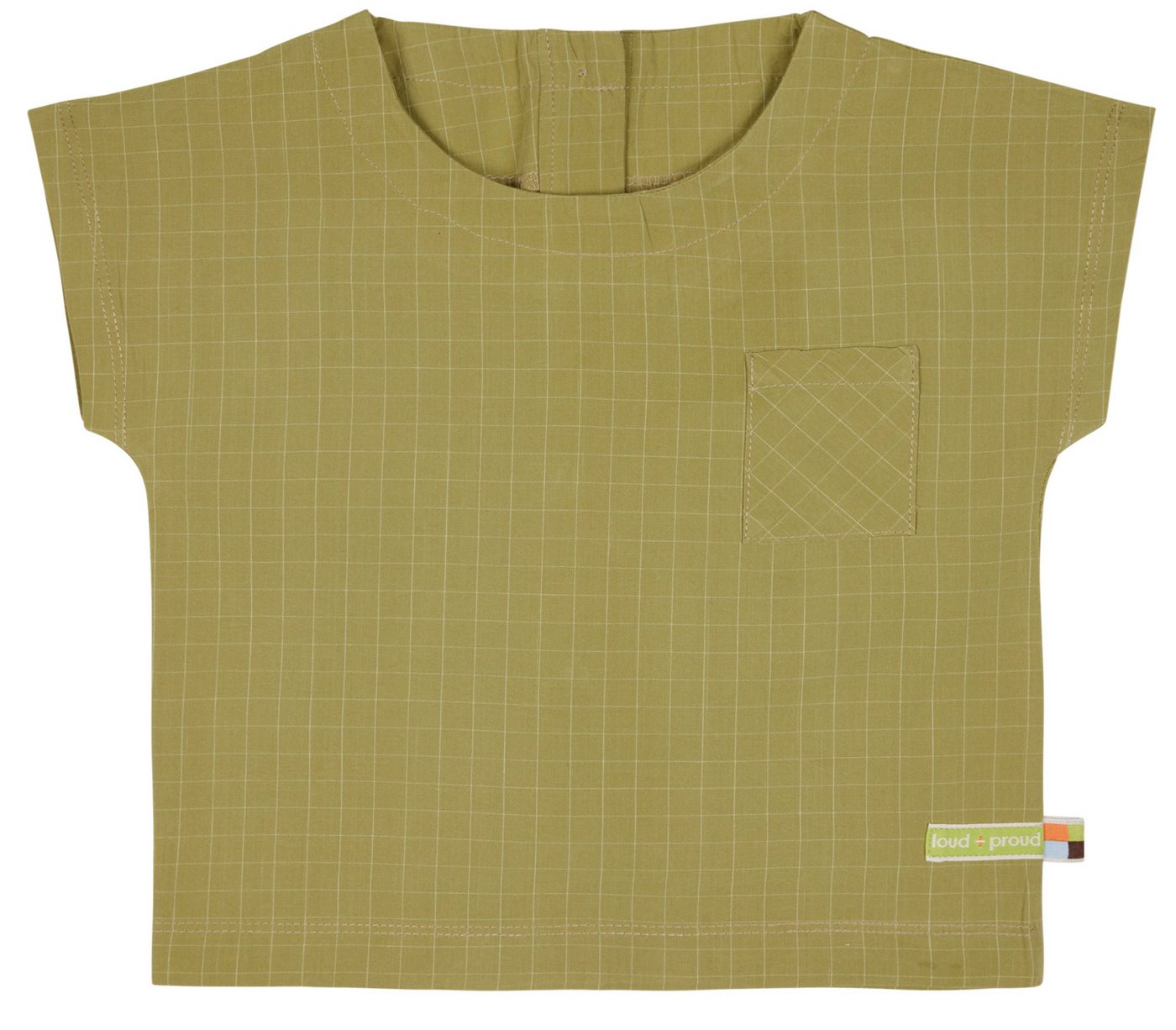 loud + proud T-Shirt Bluse mit feinem Karo GOTS von loud + proud