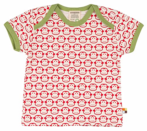 loud + proud Baby-Unisex, Druck T-Shirt, Rot (Tomato to), 128 (Herstellergröße: 122/128) von loud + proud