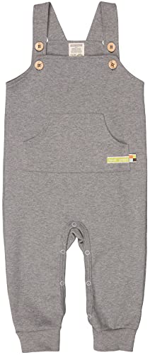 loud + proud Unisex Baby Latzhose aus Bio Baumwolle, GOTS zertifiziert Latzhose,, per pack Grau (Grey gr), 74/80 (Herstellergröße: 74/80) von loud + proud