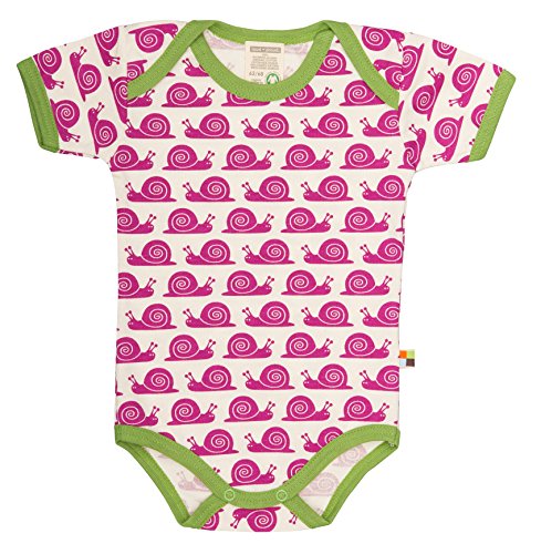 loud + proud Unisex Baby Body 201, Gr. 68 (Herstellergröße: 62/68), Violett (Fuchsia fu) von loud + proud