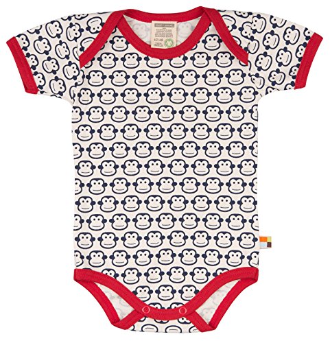 loud + proud Unisex Baby Body kurz, Druck, Blau (Navy ny), 62/68 von loud + proud