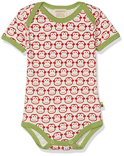 loud + proud Unisex Baby Body kurz, Druck, Rot (Tomato To), 74/80 von loud + proud