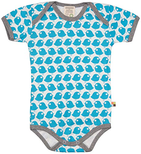 loud + proud Unisex Baby Body Kurzarm aus Bio Baumwolle, GOTS Zertifiziert Spieler, per Pack Blau (Petrol pe), 50/56 (Herstellergröße: 50/56) von loud + proud