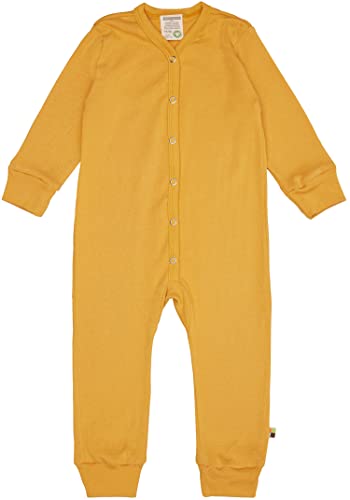 loud + proud Unisex Baby Feinripp, Bio Baumwolle Und GOTS Zertifiziert Schlafoverall, Curcuma, 50-56 EU von loud + proud