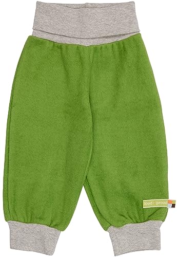 loud + proud Unisex Baby Fleece, GOTS Zertifiziert Freizeithose, Grass, 80 EU von loud + proud