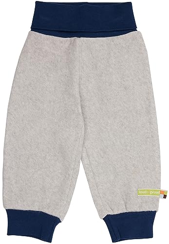 loud + proud Unisex Baby Fleece, GOTS Zertifiziert Freizeithose, Silver, 68 EU von loud + proud