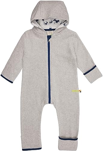 loud + proud Unisex Baby Fleece, Gots Zertifiziert Overall, Silver, 86-92 EU von loud + proud