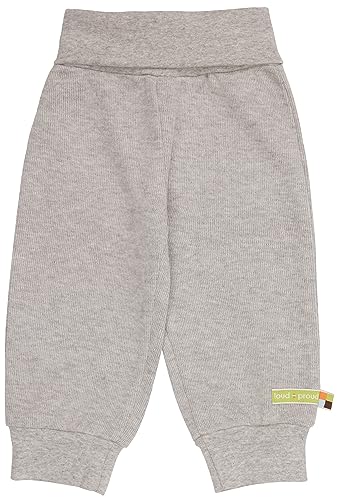 loud + proud Unisex Baby Interlock, GOTS Zertifiziert Freizeithose, Silver, 80 EU von loud + proud